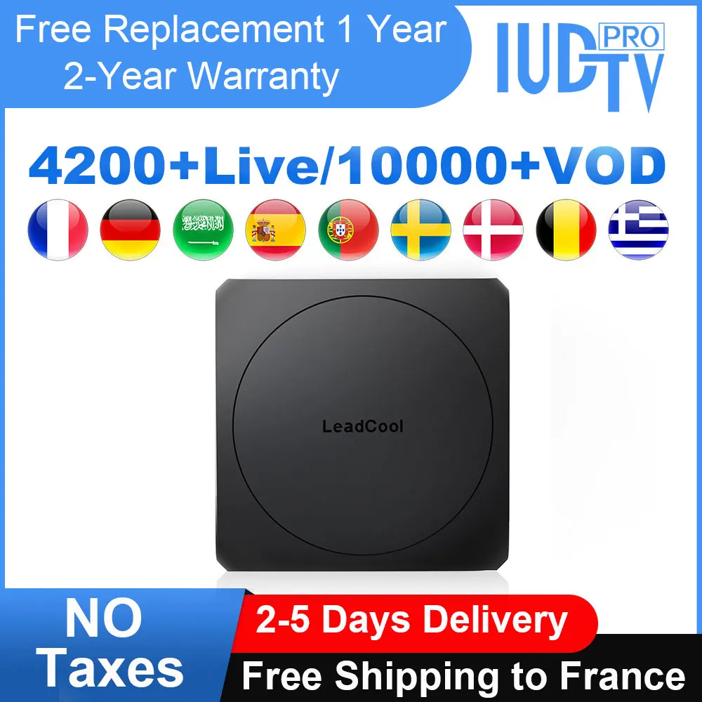 

IPTV Sweden Portugal France Leadcool Android TV Box 1 Year IUDTV Pro IPTV Belgium Spain Poland Arabic France IP TV Subscription