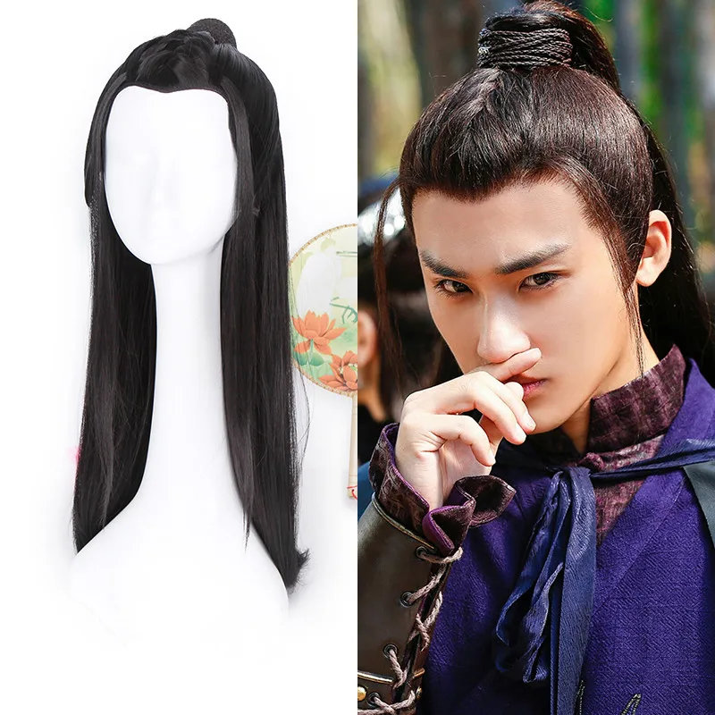 Cabelo De Fantasia De Anime Para Homens, Longo, Reto, Antigo, Espada, Cabelo  Com Trança, Estilo Retrô, Filme De Tv, Fotografia, Cavaleiro - Acessórios  De Cabeça - AliExpress