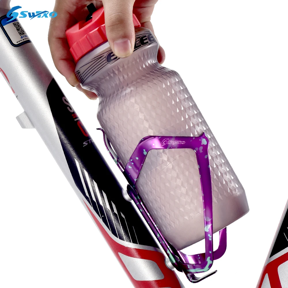 

2021 SWTXO Bicycle Bottle Holder Aluminum Alloy Painting Mountain Road Bike Water Bottle Cage Bicycle Accessories