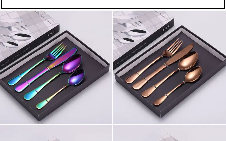 Stainless Steel Knife, Fork And Spoon Set Spoon Chopsticks Portable Tableware Set Gift Western Food Steak Knife And Fork Two-Pie