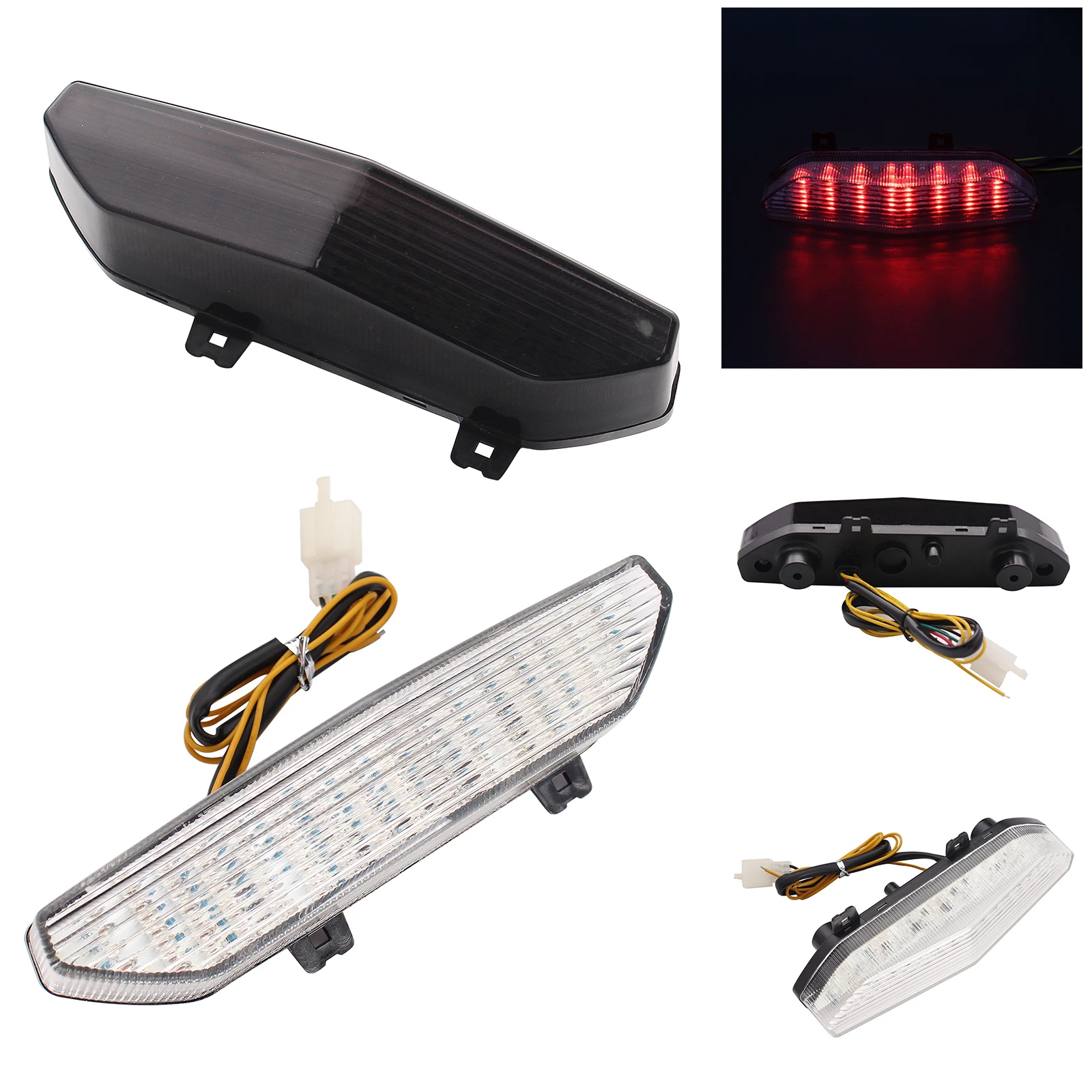 

Задний фонарь с тормозом в сборе, задний фонарь для KAWASAKI ZX-6R 2007-2008, пластик для мотоцикла