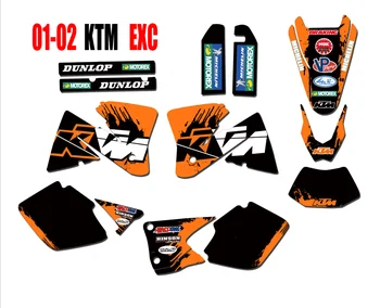 

Motorcycle Graphics Decals Stcikers Kit Ornamental Set For KTM MXC 200 300 EXC 250 300 350 400 520 2001 2002 Autocollant De Moto