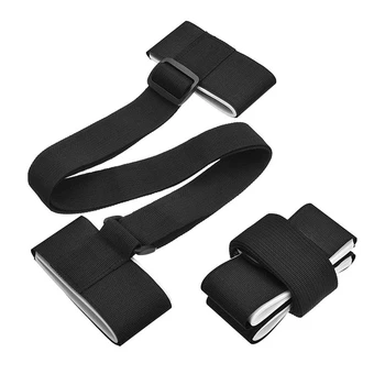 

TOP!-2 Pack Ski Carrier Strap, Adjustable Shoulder Carrier Lash Handle Straps Cushioned Fastener Tape Strap Loop Easily Carry Sk