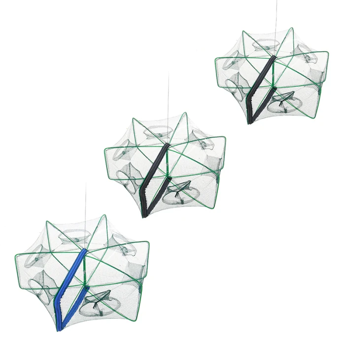 Складная переносная Автоматическая Рыболовная Ловушка с 6 отверстиями, рыболовная Ловушка, рыболовная Ловушка, рыболовный гольян, креветки, крабы, сетчатая ловушка XR-Hot