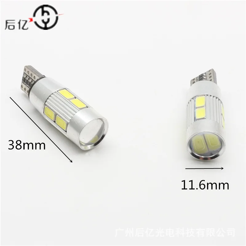 Vendite Dirette Della Fabbrica 5630 Decodifica T10 Led Lampada 10Smd Display Lampada 5630-10 Decodifica Della Luce Piccola Lampada Moto