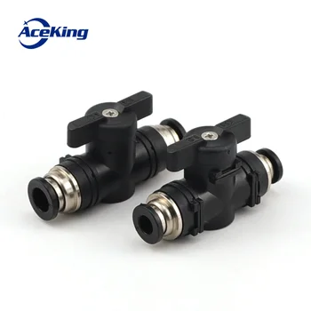 

Pneumatic joint valve switch PU trachea quick joint hand valve buc8-4/6/10/12mm manual ball current-limiting hand rotary valve