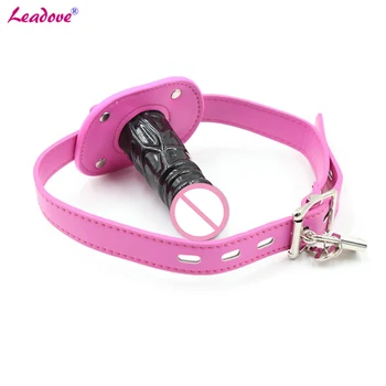 Open Mouth Gag Bite Silicone Penis Plug Dildo Fetish Bondage Sex Toys BDSM Slave Products for Woman Adult Game PG0017/PG0019 2