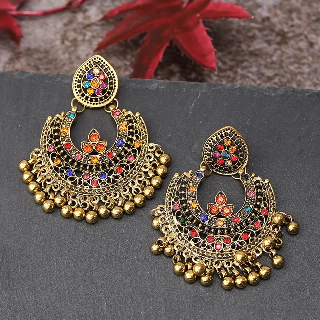 Buy Deora Jewellery Traditional Ethnic Peocock Inspired Gold Platted  Oxidized Jhumka Jhumki Earrings for Girls and Women (Pink) Online at Best  Prices in India - JioMart.