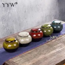 Винтаж Керамика Чай коробка банки хранение конфет Печенье цветок розовый чай в форме свечи банку хранения Коробки контейнеры, боксы для хранения в форме барабана уплотнение