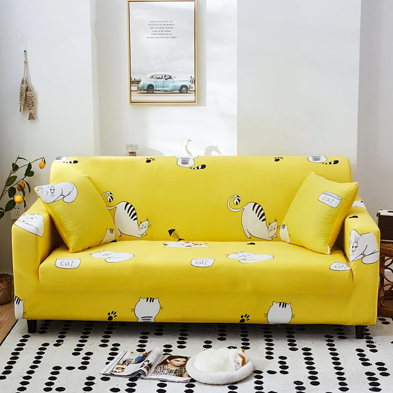 Colorful geometric 1/2/3/4 seater Sofa cover Tight wrap all-inclusive sectional elastic seat couch covers Slipcovers Christmas | Дом и сад