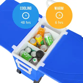 

Upgraded Portable Picnic Table Folding Refrigerate Or Keep Warm Incubator Outdoor Picnic 28L Large Capacity Storage Container