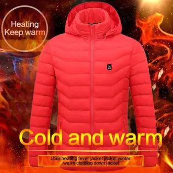 

Hoodie Jacket Coat USB Heated Coat Electric Battery Intelligent Temperature Ajustable Pocket Heating Electric Vest Heated