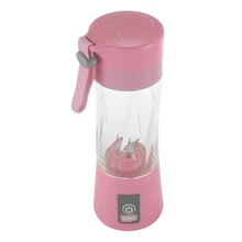 Портативный USB Перезаряжаемый блендер миксер 6 лезвий соковыжималка ручной смузи мини сока электрическая фруктовая соковыжималка машина розовый