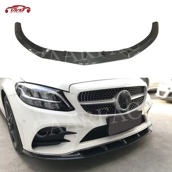 

C Class Carbon Fiber Front Lip Spoiler for Benz W205 C205 C63 Coupe Sport 2019-2022 Head Chin Bumper Guard Car Styling
