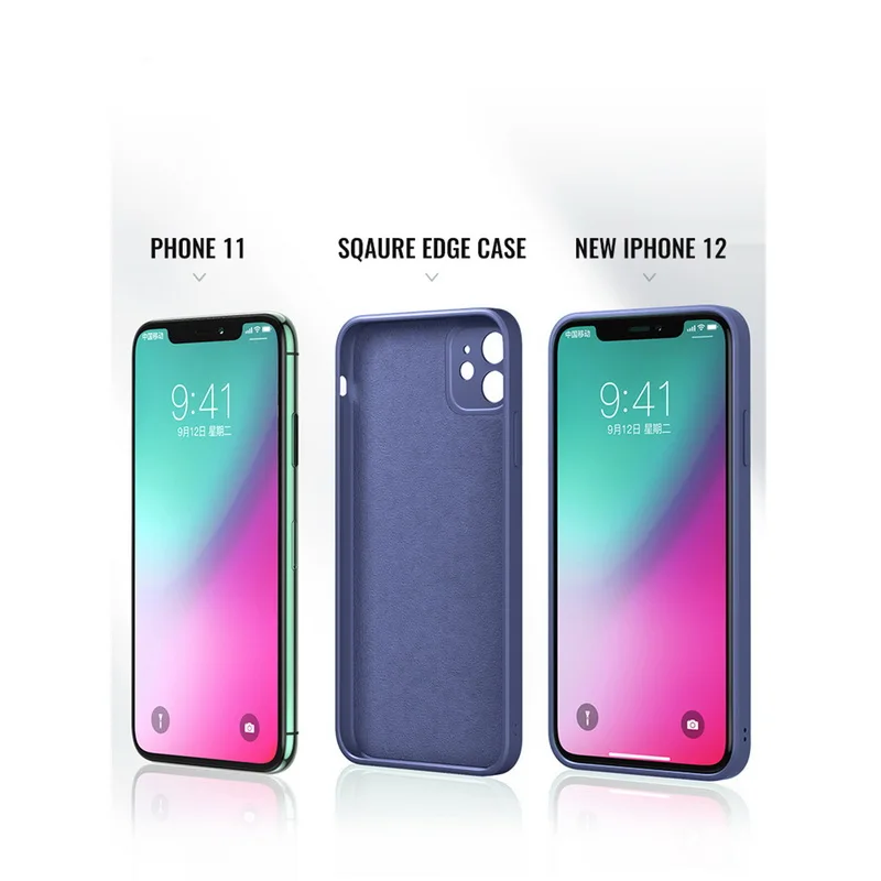 Liquid Silicone Case iPhone 13 14 15 Pro Max 11 15 Pro Cover Shockproof Soft Camera Protection