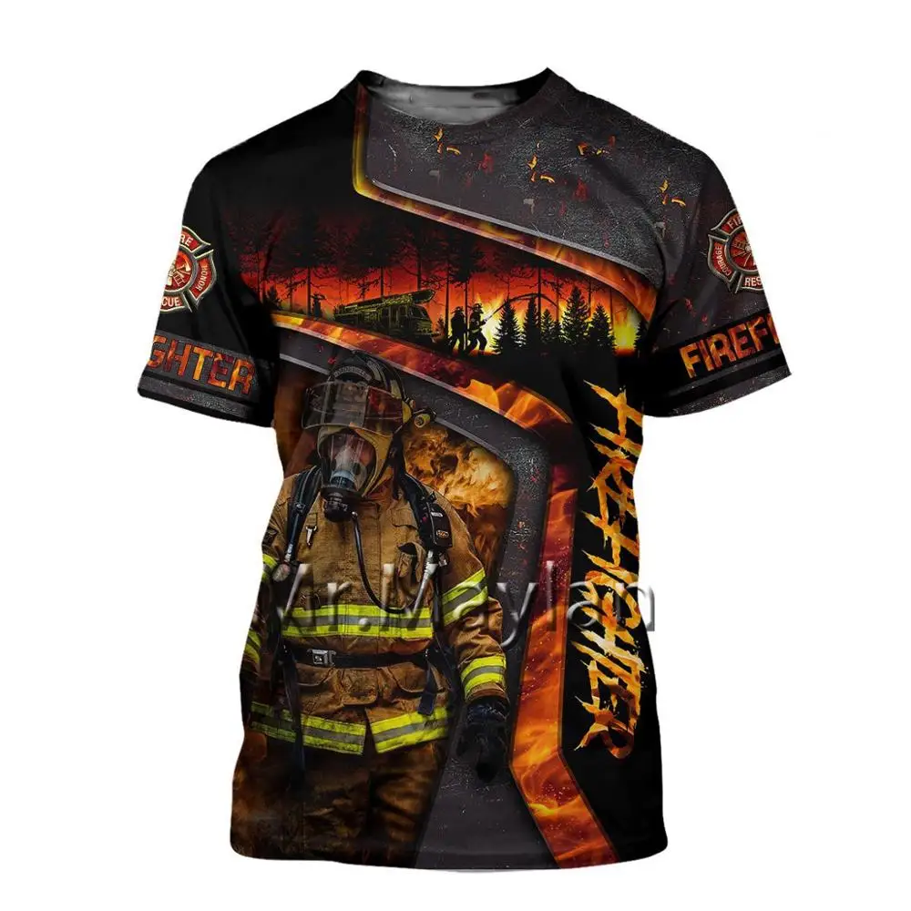 Camiseta con estampado 3D para hombre y mujer, traje de bombero,  superhéroe, Cosplay, servicio de bomberos, gráfico - AliExpress