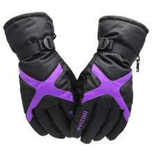 Мужские и женские лыжные перчатки, мотоциклетные перчатки для сноуборда, сохраняющие тепло, противоскользящие толстые водонепроницаемые перчатки для езды на велосипеде, ветрозащитные