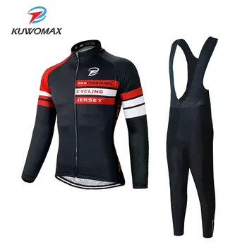 

KUWOMAX 2020 Pro Long Sleeve Cycling Jersey Sets Breathable 9D Padded Sportswear Mountain Bicycle Bike Apparel Cycling Clothing.
