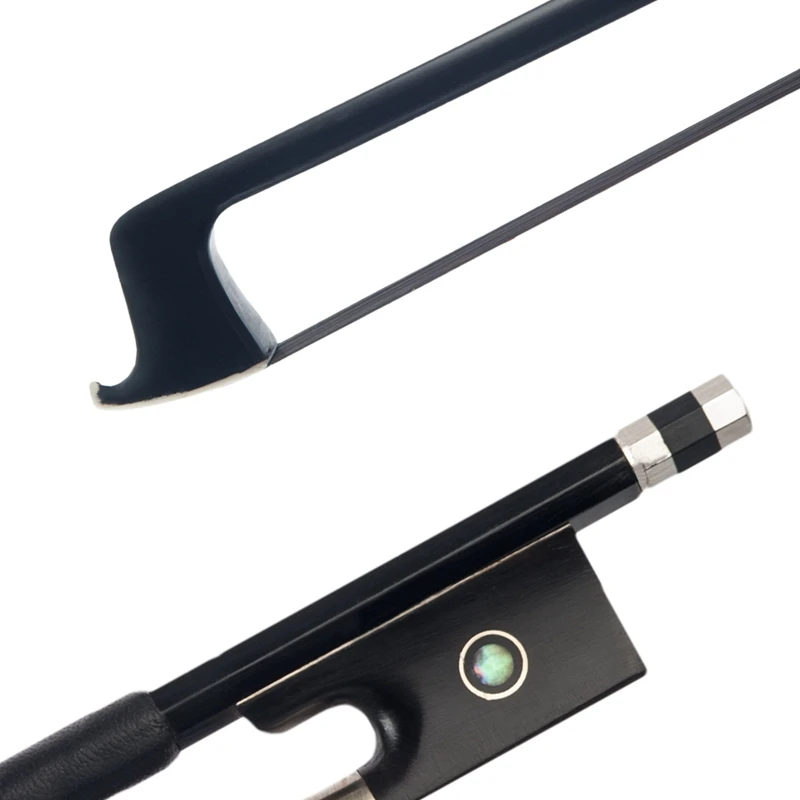 Carbon Fiber Violin Bow for 4/4 Full Size Violin/Fiddle with Ebony Frog Black Horsehair Paris Eyes