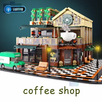 

Idea City Street View Blocks Coffee Shop With Led Light City Friends House Building Blocks Lepining Bricks Lepinblocks City Gift