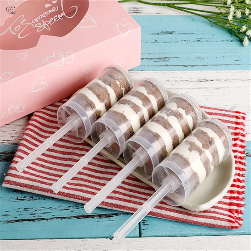 

Baking Dessert Tool Fully Transparent Portable Packaging Push and Push Cake Cone Fruit Cake Ice Cream Food Mold Kitchen Supplies