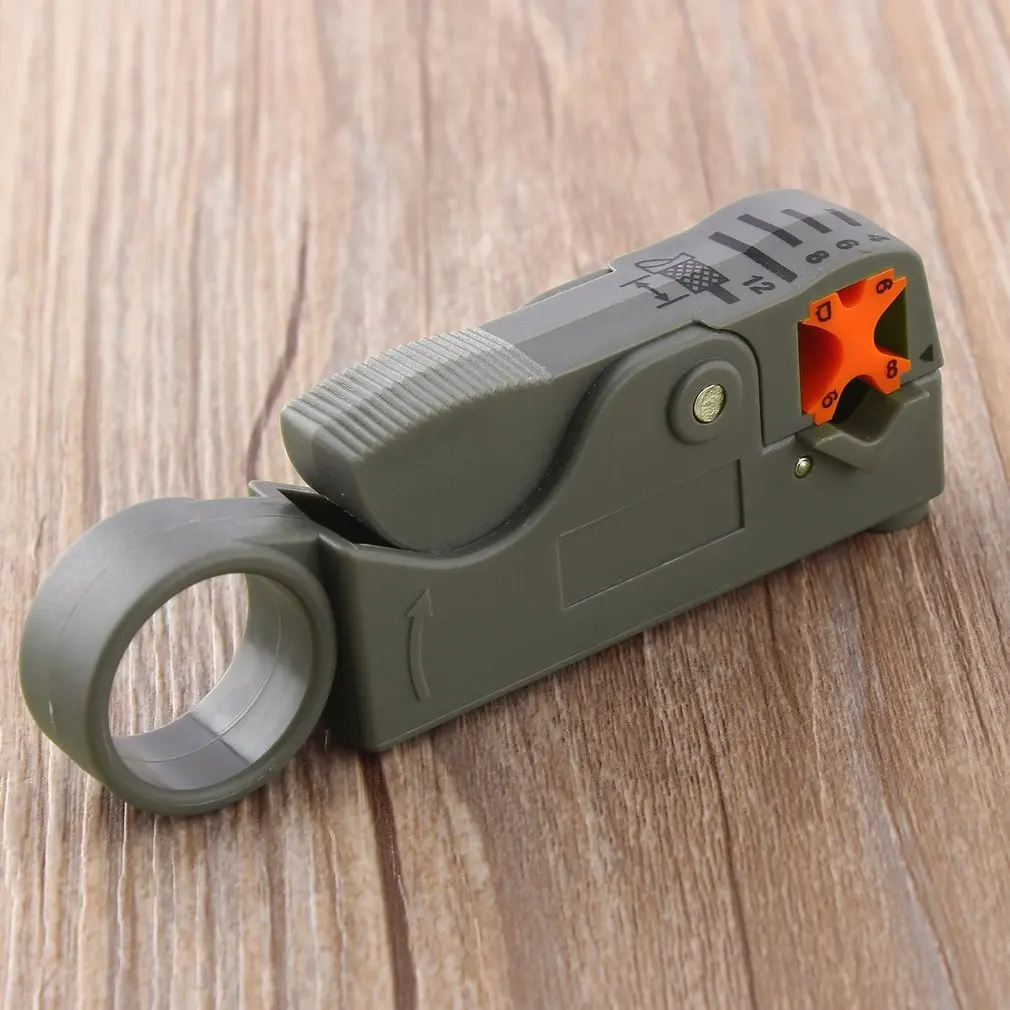 Household Tool Multifunction Rotary Coax Coaxial Cable Cutter Tool RG58 RG59 RG6 High Impact Material Wire Stripper
