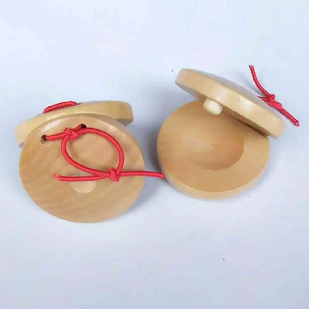 

1Pc Wooden Finger Castanet Percussion Instrument Musical Educational Kids Toy