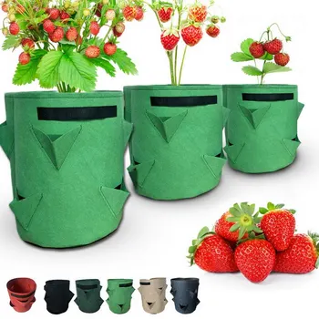 

Potato Strawberry Planter Bags For Growing Potatoes Outdoor Vertical Garden Hanging Open Style Vegetable Planting Grow Bag