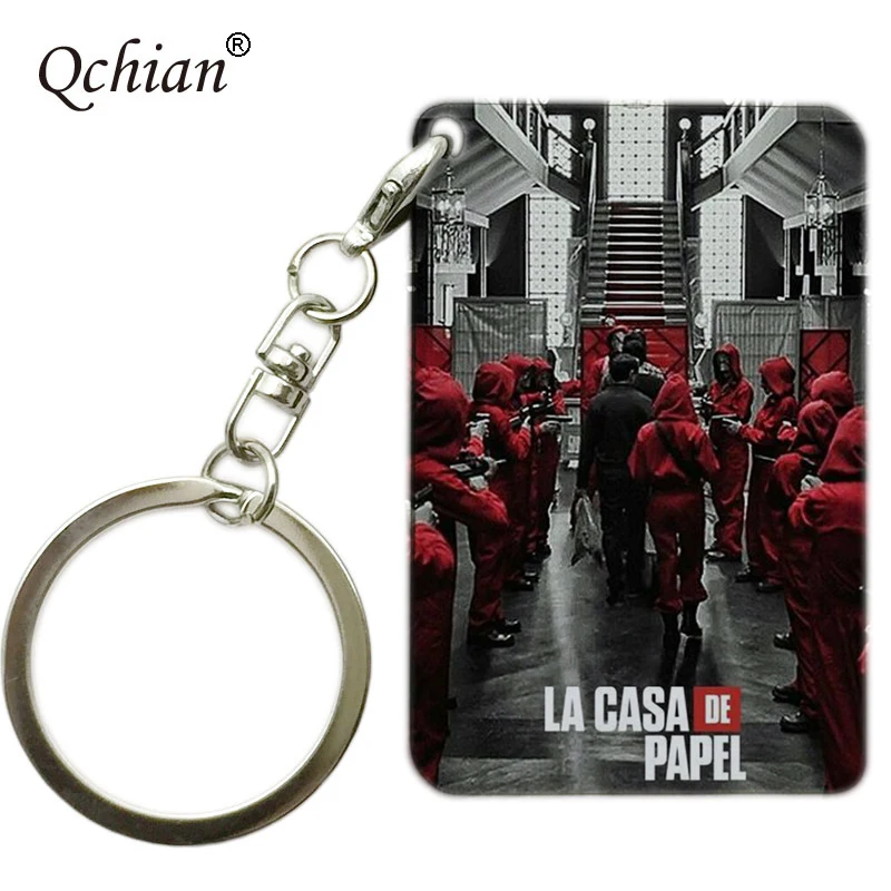 ТВ шоу House Of paper брелки для ключей деньги кража брелок La casa de papel chaviro для женщин и мужчин модные ювелирные изделия bella ciao музыкальная шкатулка - Цвет: TF95-K-57