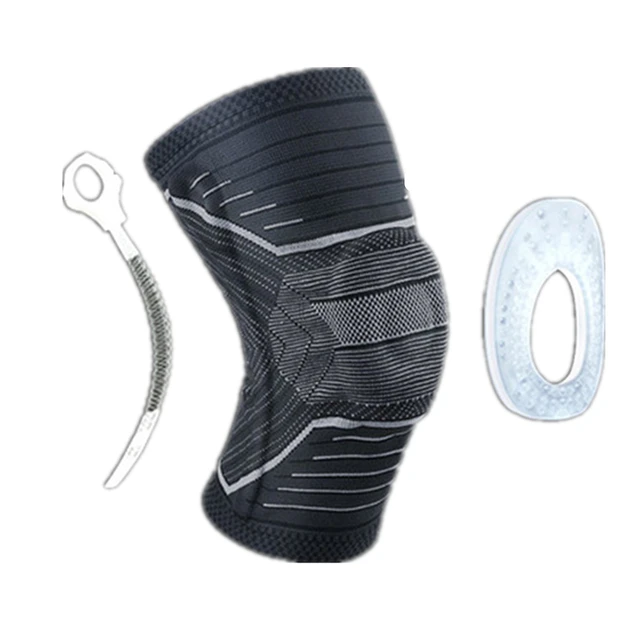 Knee Pads Professional Compression Knee Brace Support for Arthritis Relief, Joint Pain, ACL, MCL, Meniscus Tear, Post Surgery Style D Grey 1pcs