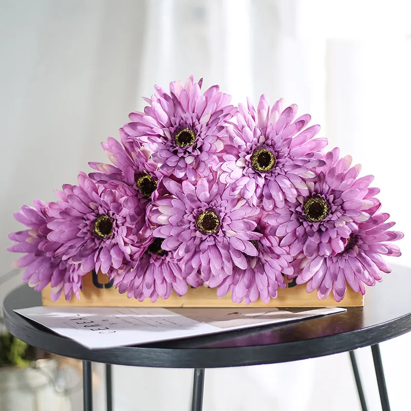 Стиль Gerbera искусственный букет гостиная стол модное украшение Искусственные цветы фотостудия съемки реквизит WSHYUFEI
