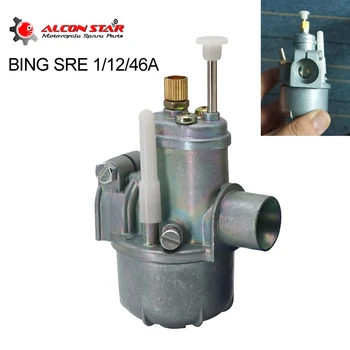 

Alconstar- BING SRE 1/12/46A 12mm Motorcycle Carburetor Carb Fit For MUSTANG PUCH SABRE MAXI MV50 MS50 50CC Engine ZUNDAPP Race