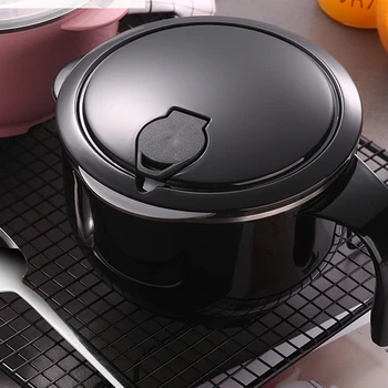 

Lunch Box Large Stainless Steel Bowl Of Instant Noodles To Eat Rice Bowl with Lid,Household Utensils Soup Bowl Rice Bowl Black L