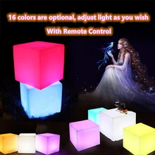 Горячая Светодиодный светильник стул для бара/KTV/BBQ/отеля ect IP65 Красочный светодиодный квадратный светильник 35 см 40 см 45 см 50 см 60 см