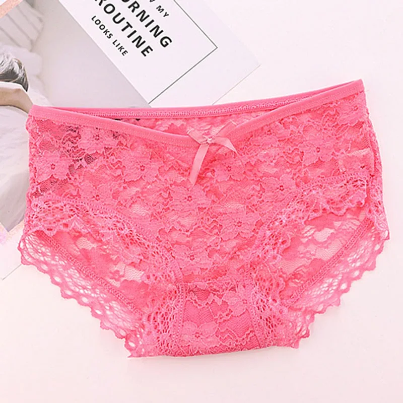 Fashion High Quality Women Panties Transparent Underwear Women Lace Soft Briefs Sexy Lingerie