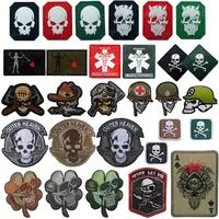 Buy Decorative Embroidered Patch Tactical Skull Military Reflective Patch Emblems Rubber Funny Badges Embroidery Motorcycle Patches Online