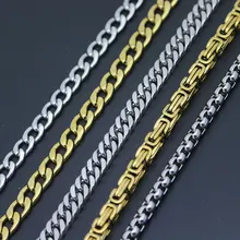 Серебро золото нержавеющая сталь браслет коробка Плоское Ожерелье браслет для женщин мужчин девочек и мальчиков