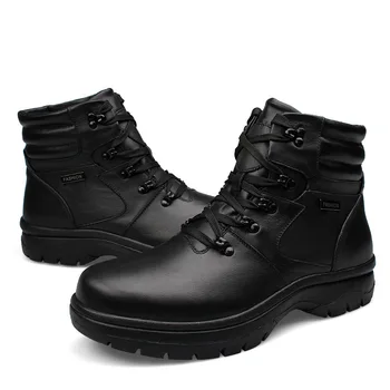 

2020 SUPER BIG SIZE 45-54 Brand Men boots Winter Martins boots genuine leather man Cotton shoes male lace-up casual snow botas