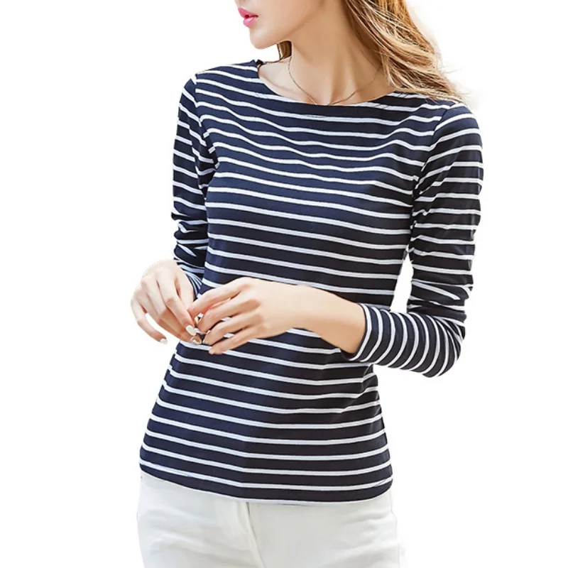 

Harajuku Striped Shirt Streetwear Women Clothes 2020 Korean Style Long Sleeve Camisa Mujer Fall Tee Plus Size Shirt
