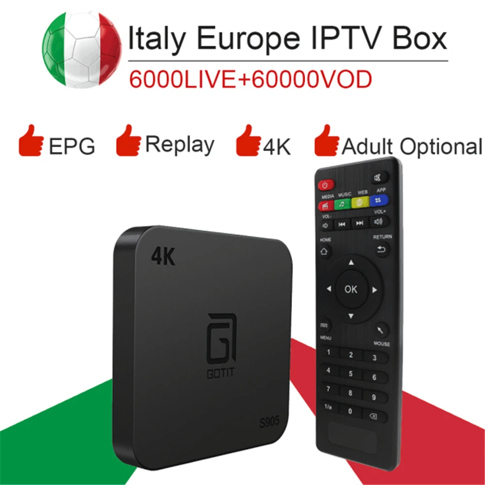 S905 Android 7,1/S905W/4 K smart tv box& Италия супер iptv подписка Германия Albania Турция Великобритания Netflix ExYu для взрослых ip tv