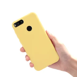 Premium Silicone Bumper Soft Back Phone Case for Xiaomi Mi 5X (Yellow)