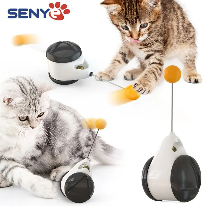 

2020 Pet Product New Hot Sale Balance Swing Car Toy Cat Funny Interactive Indoor Toy with Catnip Ball Pet Supplies