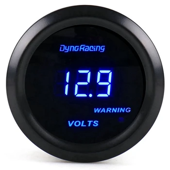 

Dyno Racing 2 Inch 52mm Knob Type Plastic Mount Digital Display Voltmeter
