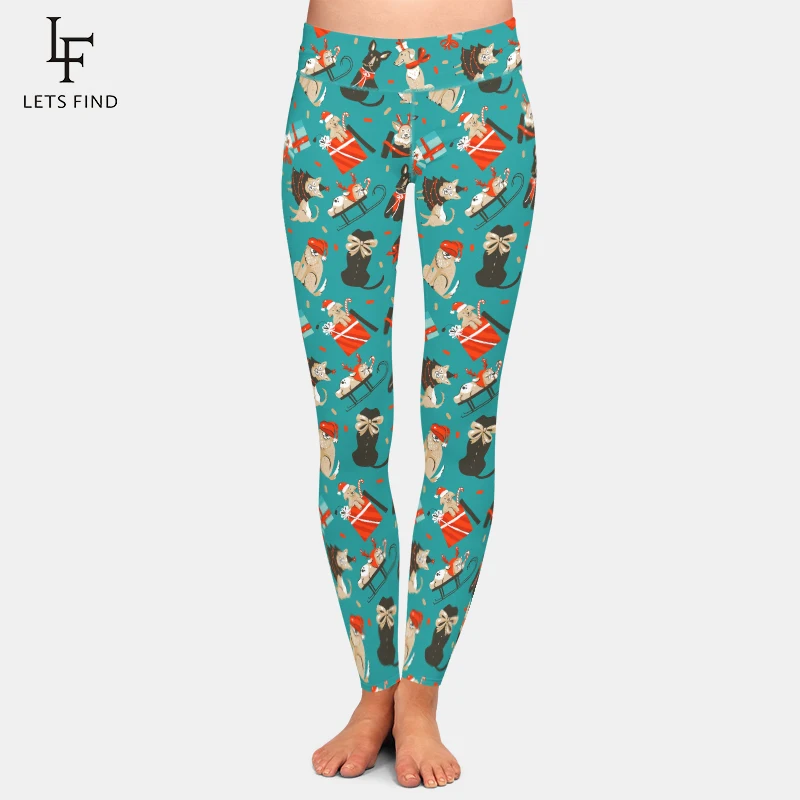 scrunch leggings LETSFIND Hot Sales High Waist Women Leggings Dogs Funny Cartoon Style Digital Printing Plus Size Workout Elastic Leggings lularoe leggings