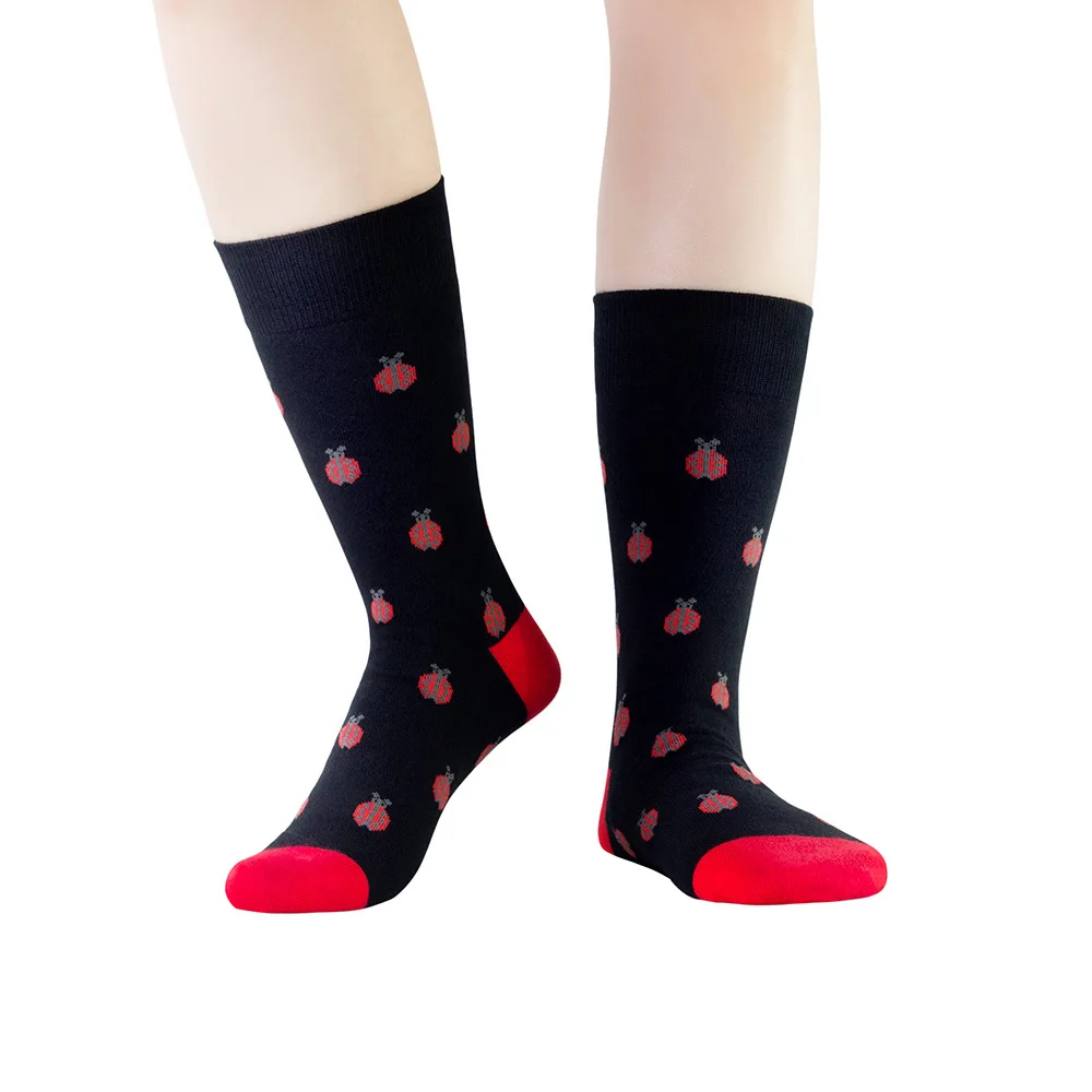 Сезонные носки мужские и женские заказы экспортируется в японская трубка носки Южная Корея уличные женские носки Божья коровка впитывающие пот дышащие