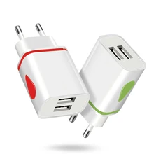 Cargador de luz LED USB Dual, adaptador de batería portátil, 2 puertos, para teléfono, tableta, Universal, 5V, 2.1a, Android