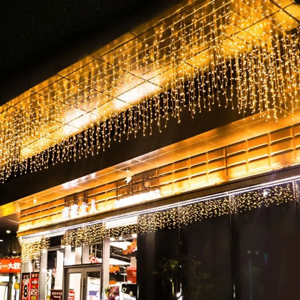 Рождественская гирлянда 5 м светодиодная гирлянда-занавеска в виде сосулек s