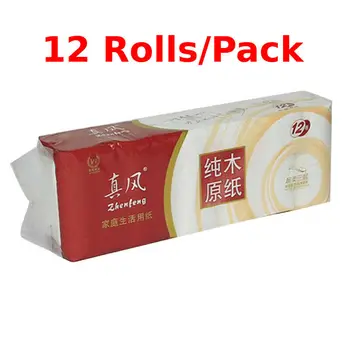 

12Rolls/Lot Fast Shipping Toilet Roll Paper Home Bath Toilet Roll Paper Primary Wood Pulp Toilet Paper Tissue Roll