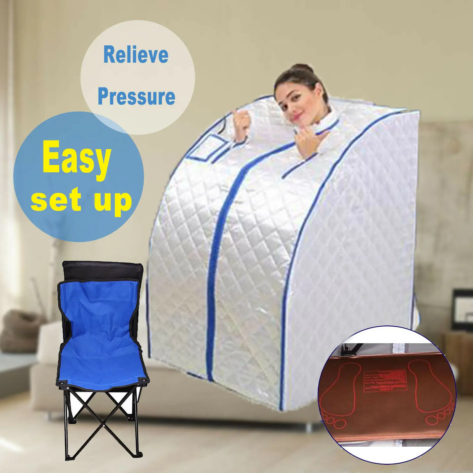 

Portable Infrared Sauna Steam Room Beneficial skin Lose Weight Detox Calories bath SPA Detox Sauna Tent