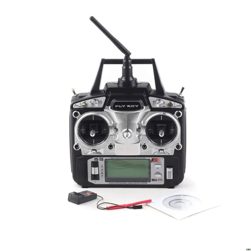 

Flysky FS-T6 FS T6 Mode 2 6CH 2.4G with LCD Screen Transmitter + FS R6B Receiver For RC Helicopter Airplane